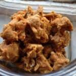 carrot squash dog treats in glass container