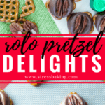 Rolo Pretzel Delights: Rolo Pretzel Delights are a super simple and quick holiday treat that only needs three ingredients: Pretzels, Rolos and pecans! | stressbaking.com