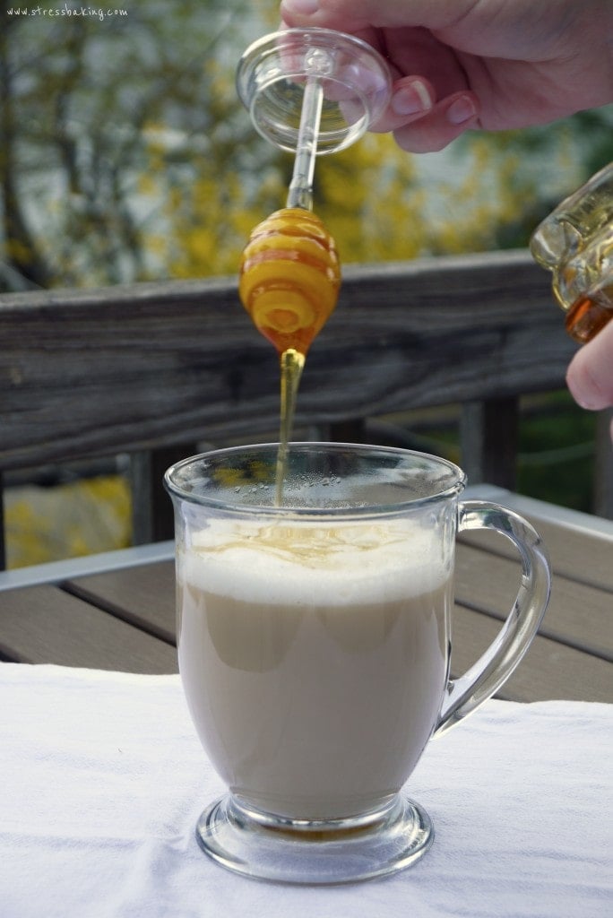 Honey Vanilla Latte: Honey takes center stage in this twist on the typical vanilla latte. | stressbaking.com