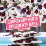 Cranberry White Chocolate Bark | Stress Baking