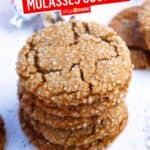 Chewy Ginger Molasses Cookies | Stress Baking