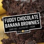 Fudgy Chocolate Banana Brownies | Stress Baking