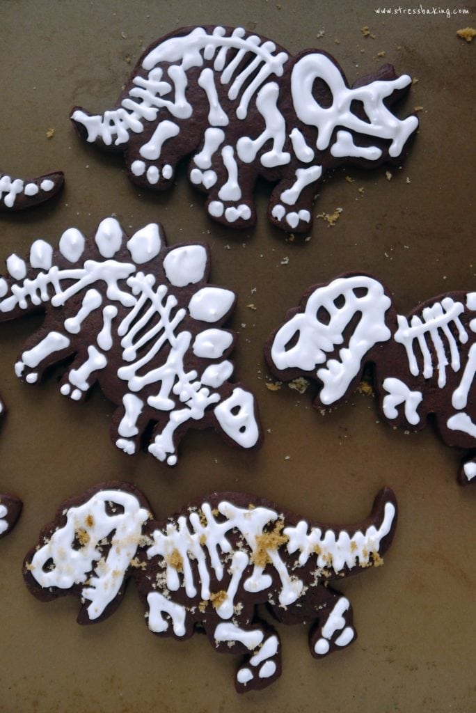 Chocolate Sugar Cookie Dinosaurs