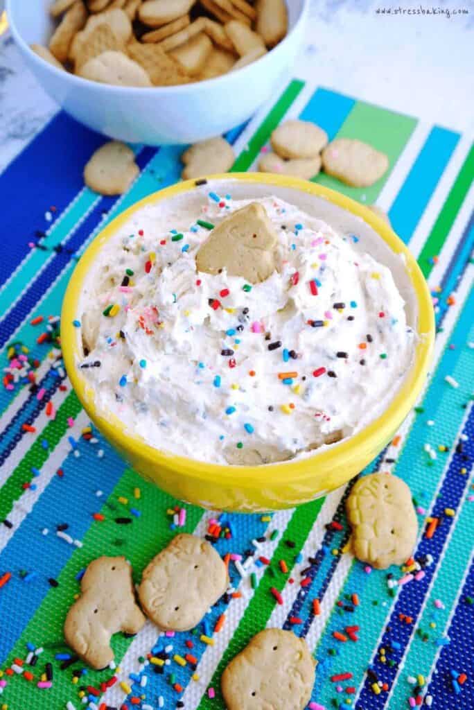 Homemade Dunkaroo Dip Funfetti Dip Recipe Stress Baking