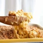 Baked Mac and Cheese: The perfect macaroni and cheese casserole! Rich and cheesy on the inside, crunchy homemade breadcrumbs on the outside. | stressbaking.com #macandcheese #casserole #cheese #cheesy #macaroniandcheese #pasta #comfortfood