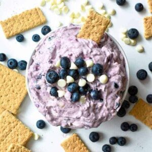 Blueberry White Chocolate Cheesecake Dip: