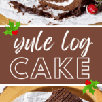 Yule Log Cake Pinterest image
