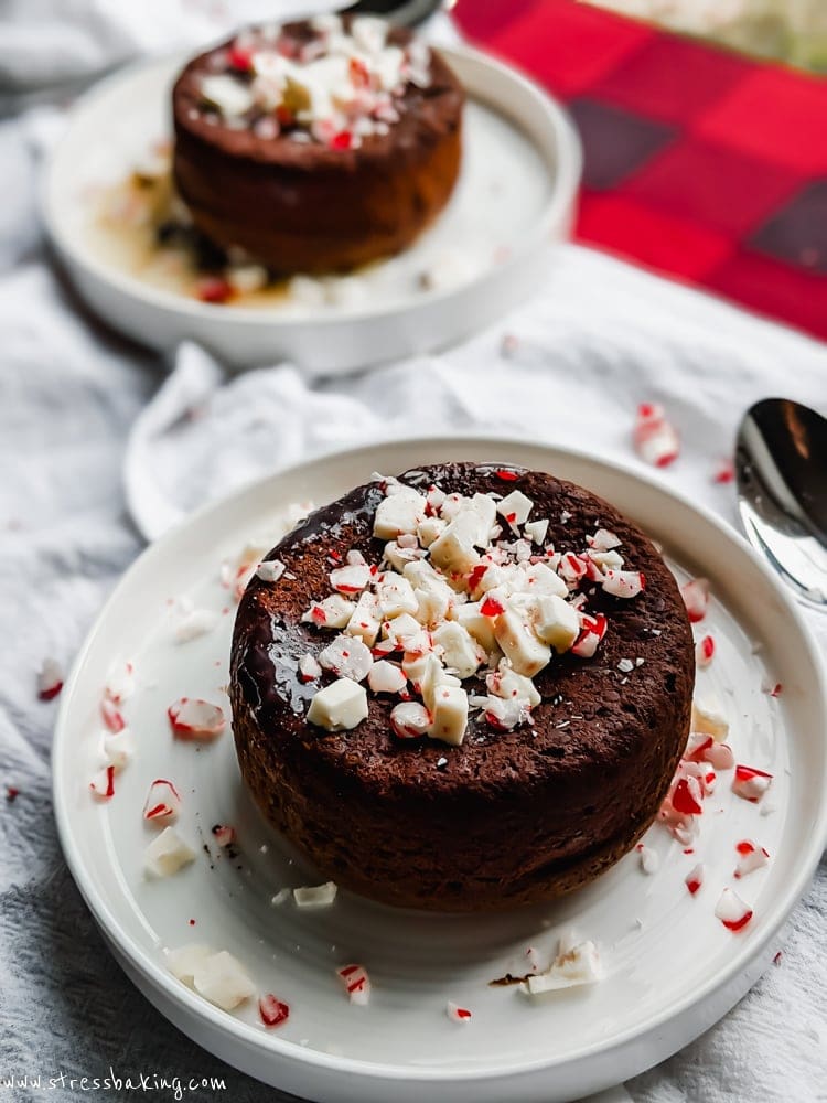 White Chocolate Peppermint Lava Cakes