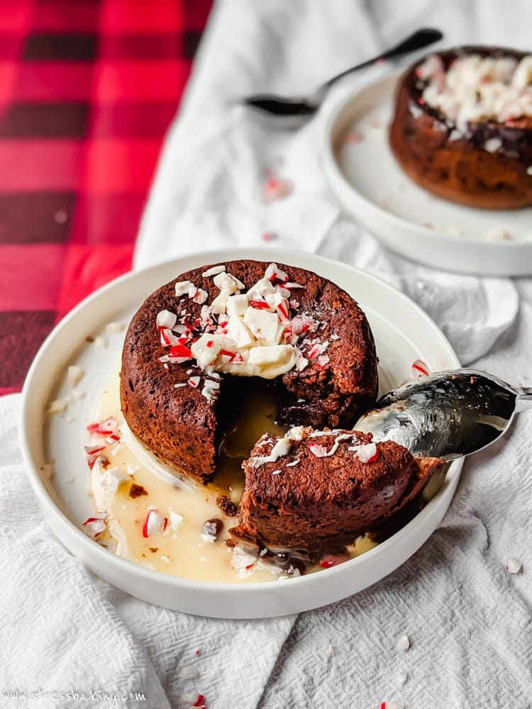 White Chocolate Peppermint Lava Cakes