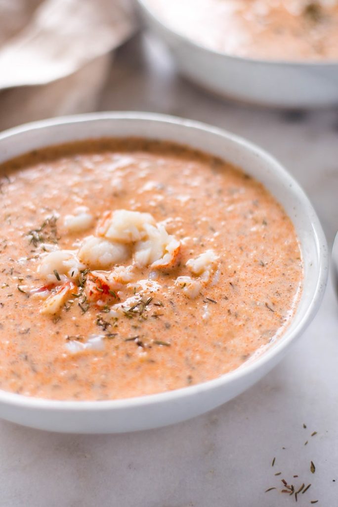 Easy Lobster Bisque from A Sweet Pea Chef