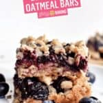 Blueberry Oatmeal Bars | Stress Baking