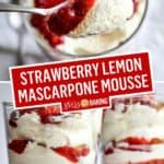 Strawberry Lemon Mascarpone Mousse | Stress Baking