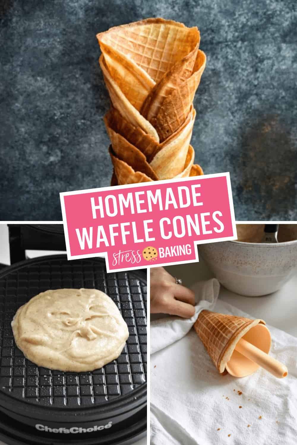Homemade Waffle Cones Stress Baking