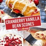 Cranberry Vanilla Bean Scones | Stress Baking