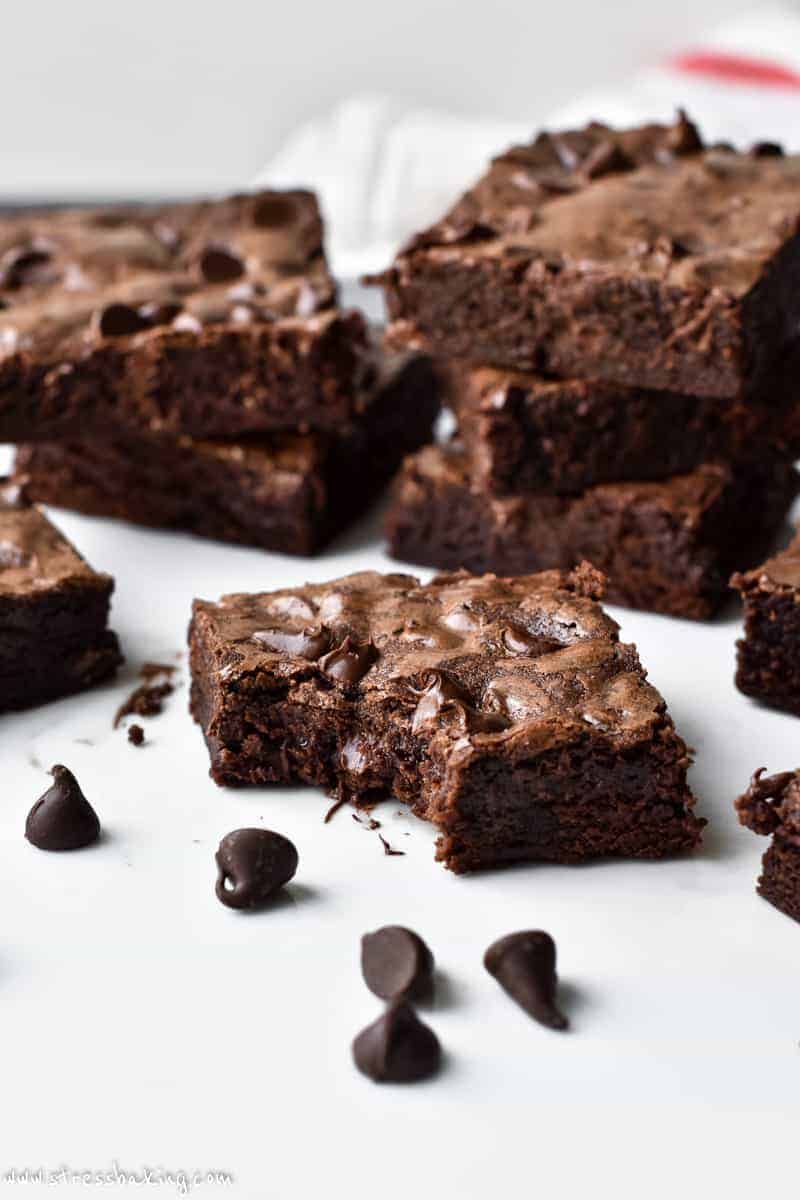 These fudgy brownies brownies are rich, chocolatey perfection that are easy...