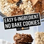 Easy Chocolate Peanut Butter No Bake Cookies | Stress Baking