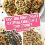 Easy, One Bowl Chewy Oatmeal Chocolate Chip Cookies | Stress Baking