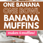One Bowl, One Banana Muffin Recipe Pinterest image