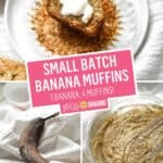 One Banana, One Bowl Small Batch Banana Muffins | Stress Baking