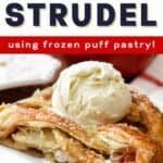 easy apple strudel recipe with puff pastry
