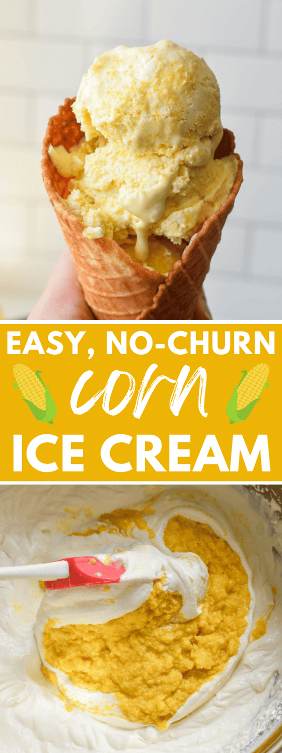 Sweet Corn Ice Cream (Egg Free, No Churn!) Stress Baking