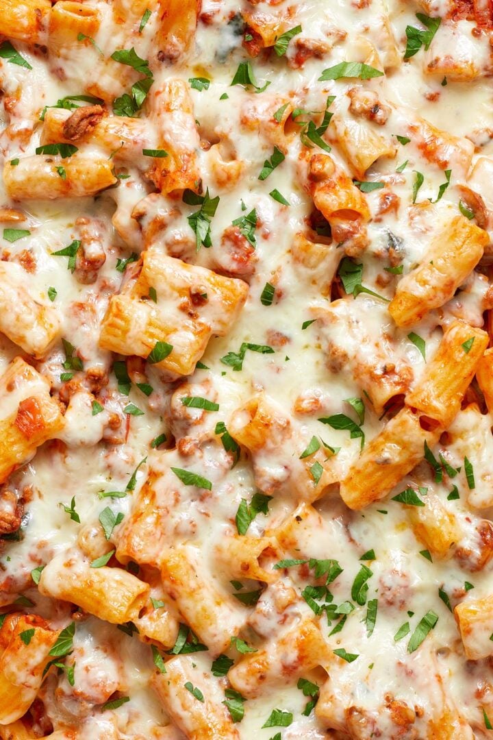 Turkey Rigatoni Ground Turkey Baked Rigatoni | Stress Baking