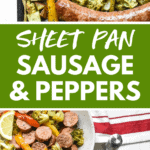 Sheet Pan Sausage and Peppers Dinner Pinterest image